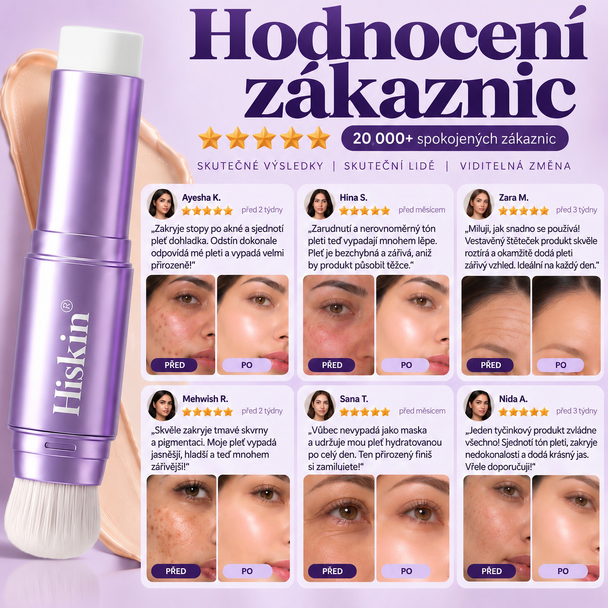 🔥 POSLEDNÍ 2 HODINY · SLEVA 80 %!  Hiskin® 2 v 1 tónovací make-up v tyčince | Zakrývá stařecké skvrny, vyhlazuje jemné vrásky a hydratuje pleť – s vestavěným štětcem pro mladistvý a zářivý vzhled!