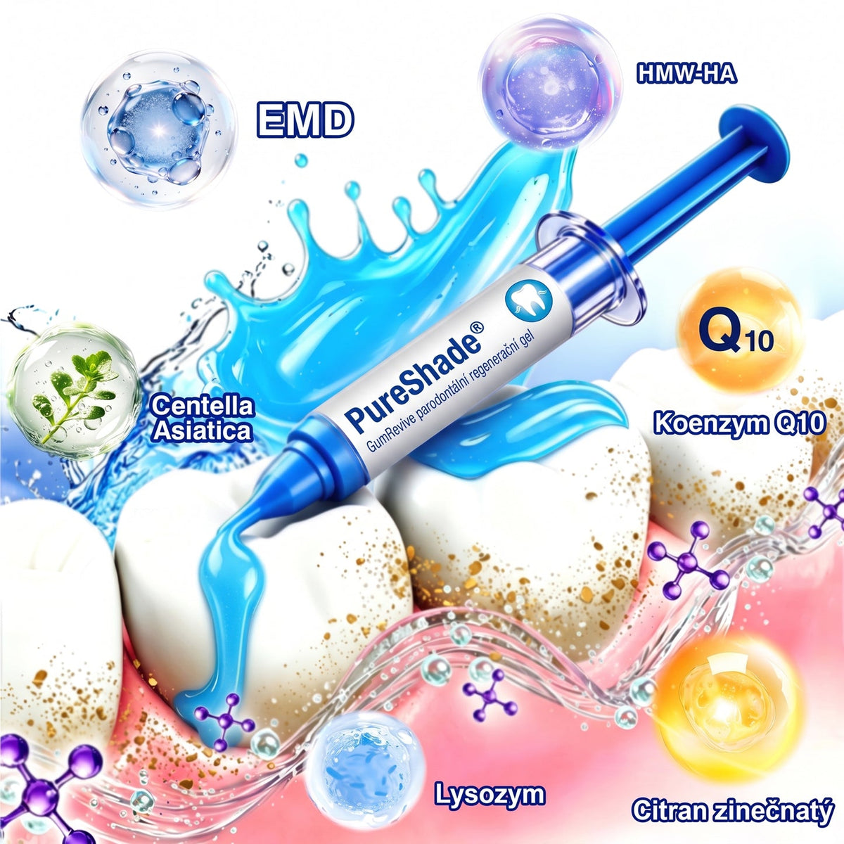 💖PureShade® 🦷 GumRevive regenerační gel na dásně – pro zdravější dásně a sebevědomější úsměv 👍