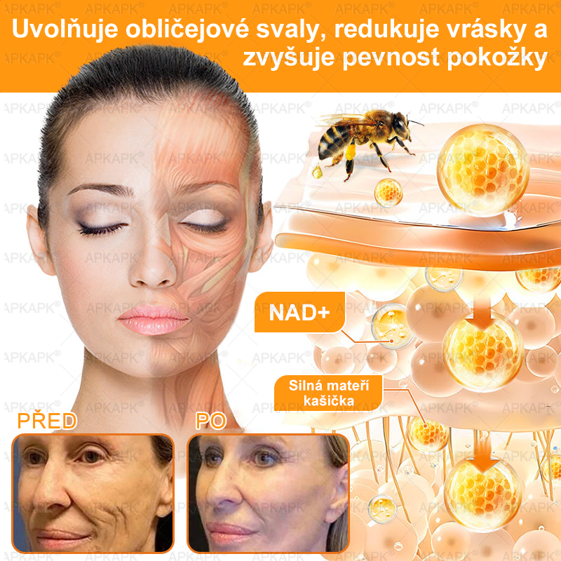 𝖠𝖯𝖪𝖠𝖯𝖪® 🐝~❤️ Krém s včelím jedem na obnovu pokožky 🐝 pomáhá při řešení kožních problémů, jako jsou: vrásky, jizvy, pigmentové skvrny, strie, akné, lupénka, ekzém, kožní léze, podráždění, záněty a další kožní potíže.