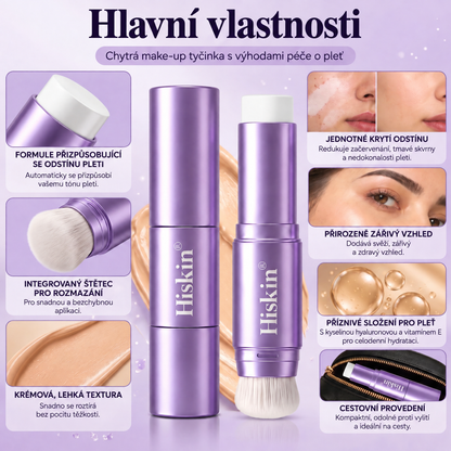 🔥 POSLEDNÍ 2 HODINY · SLEVA 80 %!  Hiskin® 2 v 1 tónovací make-up v tyčince | Zakrývá stařecké skvrny, vyhlazuje jemné vrásky a hydratuje pleť – s vestavěným štětcem pro mladistvý a zářivý vzhled!