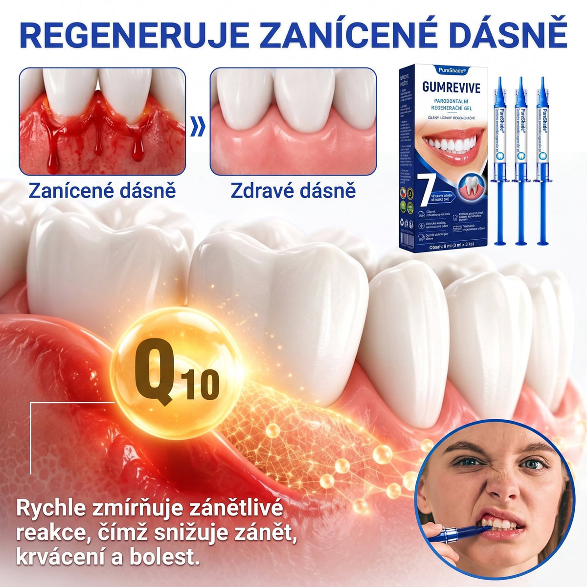 💖PureShade® 🦷 GumRevive regenerační gel na dásně – pro zdravější dásně a sebevědomější úsměv 👍