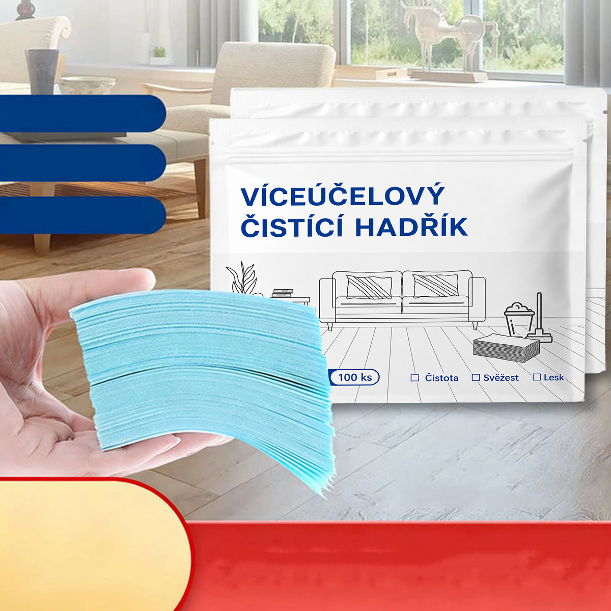🧻Časově omezená sleva 52 %💧🧹Ve vodě rozpustné ubrousky na čištění podlah🏆