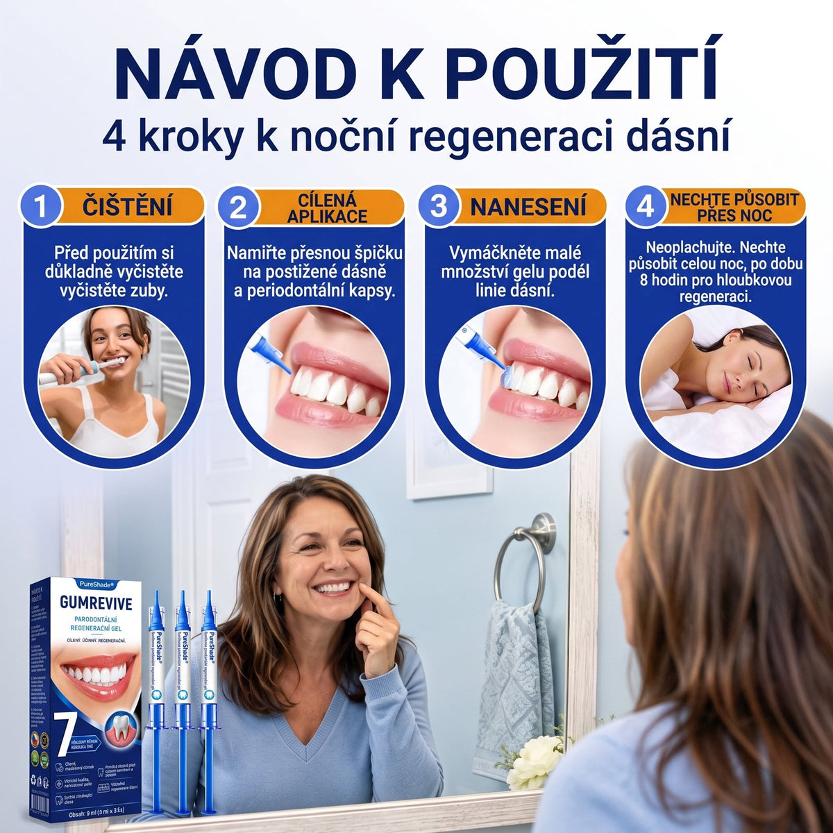 💖PureShade® 🦷 GumRevive regenerační gel na dásně – pro zdravější dásně a sebevědomější úsměv 👍