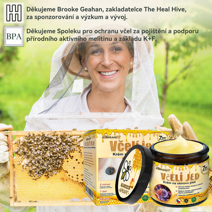 Dermatologicky a klinicky testováno👩‍⚕️🎁APKAPK®Bee Venom Krém na obnovení pleti🐝 pomáhá při léčbě kožních problémů, jako jsou: vrásky, jizvy, pigmentové skvrny, strie, akné, psoriáza, ekzém, kožní změny, podráždění, záněty a další kožní problémy.