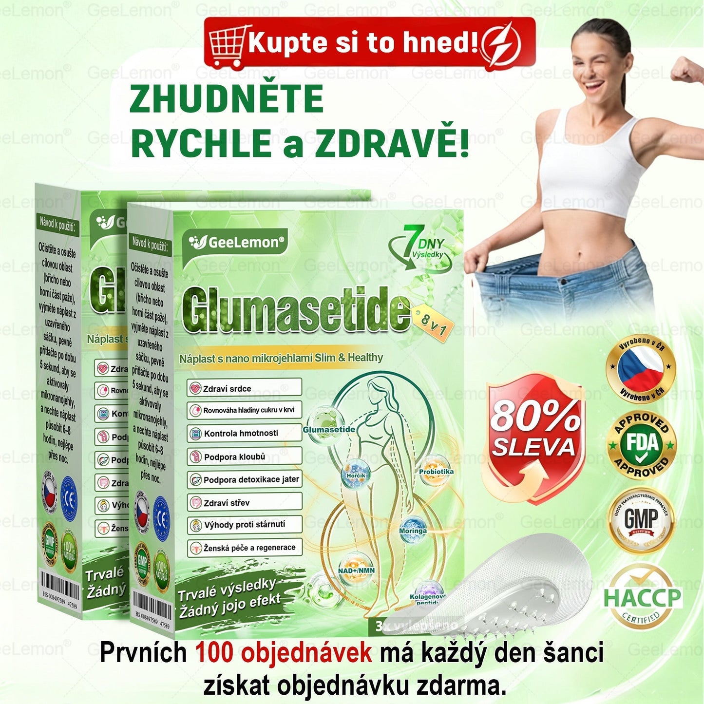 Oficiální český obchod~💥🫶𝐆𝐞𝐞𝐋𝐞𝐦𝐨𝐧® 10v1 Nanomikrojehlicové náplasti na formování těla 🇨🇿 Pouze 1 použití denně ✅ Výsledky viditelné již za 7 dní – vhodné pro obezitu, kardiovaskulární zdraví, cukrovku a problémy s klouby