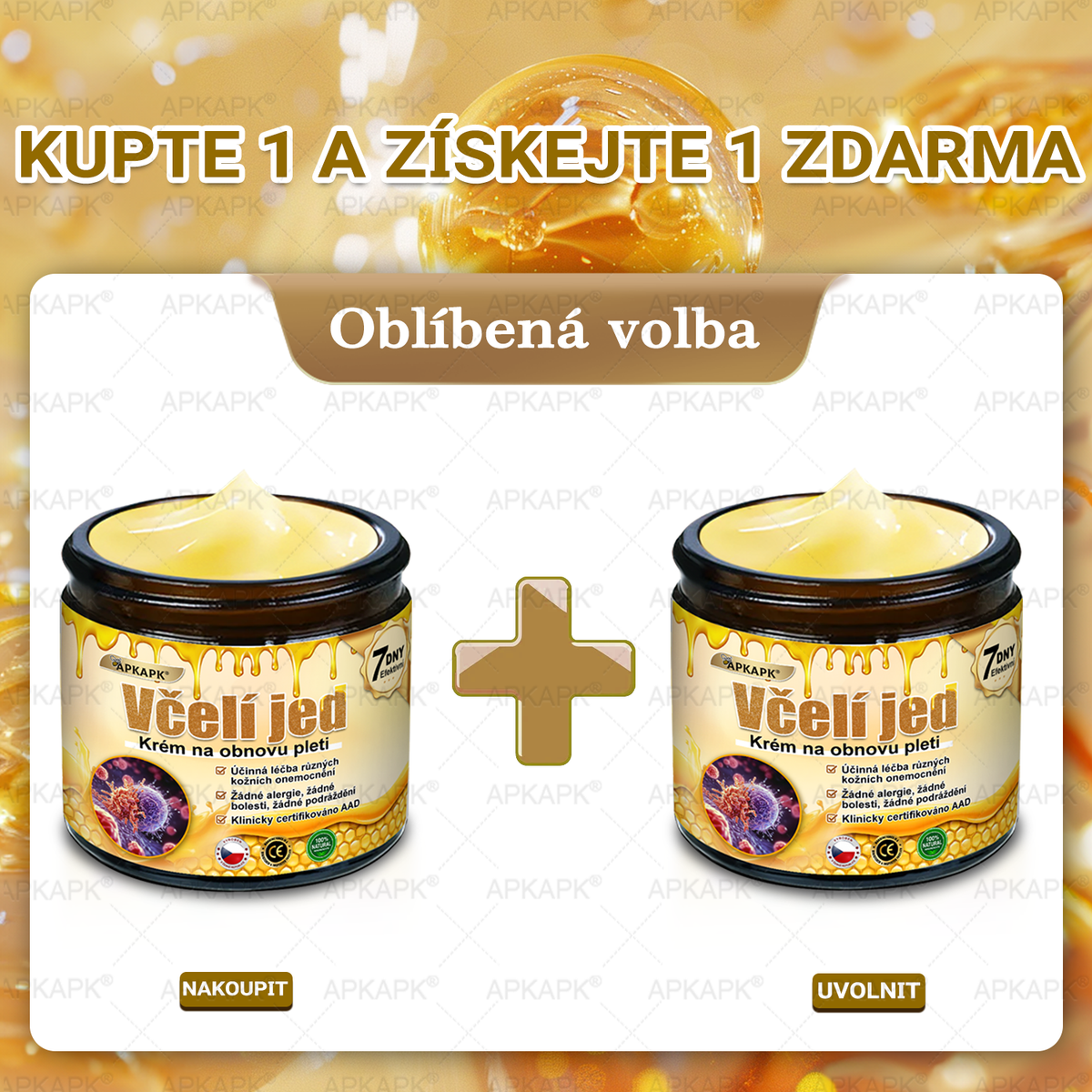🎁 Speciální nabídka pouze dnes! Získejte APKAPK® Bee Venom Krém se slevou 50 % navíc!