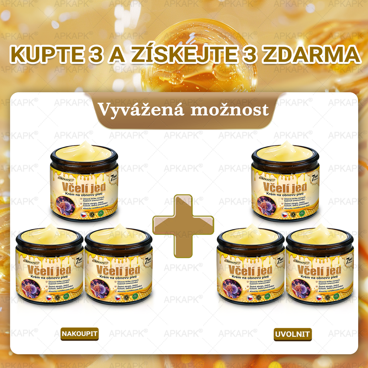🎁 Speciální nabídka pouze dnes! Získejte APKAPK® Bee Venom Krém se slevou 50 % navíc!