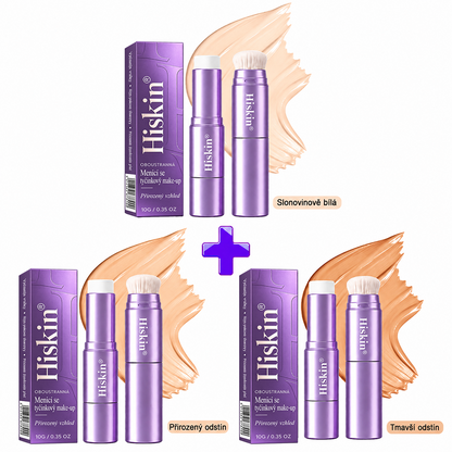 🔥 POSLEDNÍ 2 HODINY · SLEVA 80 %!  Hiskin® 2 v 1 tónovací make-up v tyčince | Zakrývá stařecké skvrny, vyhlazuje jemné vrásky a hydratuje pleť – s vestavěným štětcem pro mladistvý a zářivý vzhled!