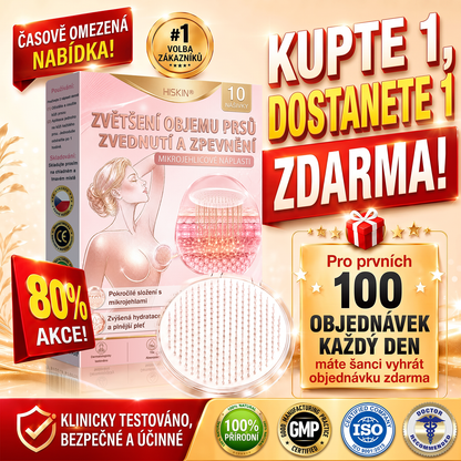 💯HISKIN® Mikroneedlová náplast pro podporu objemu, lifting a pevnost prsou