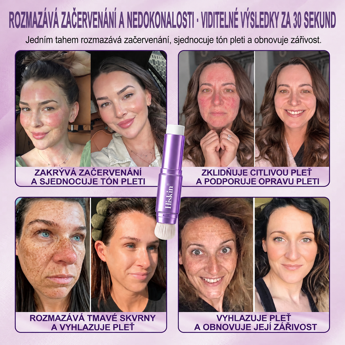 🔥 POSLEDNÍ 2 HODINY · SLEVA 80 %!  Hiskin® 2 v 1 tónovací make-up v tyčince | Zakrývá stařecké skvrny, vyhlazuje jemné vrásky a hydratuje pleť – s vestavěným štětcem pro mladistvý a zářivý vzhled!