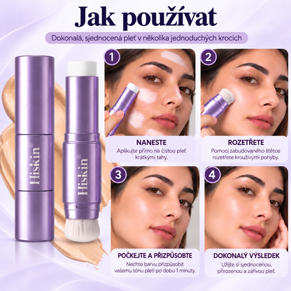 🔥 POSLEDNÍ 2 HODINY · SLEVA 80 %!  Hiskin® 2 v 1 tónovací make-up v tyčince | Zakrývá stařecké skvrny, vyhlazuje jemné vrásky a hydratuje pleť – s vestavěným štětcem pro mladistvý a zářivý vzhled!