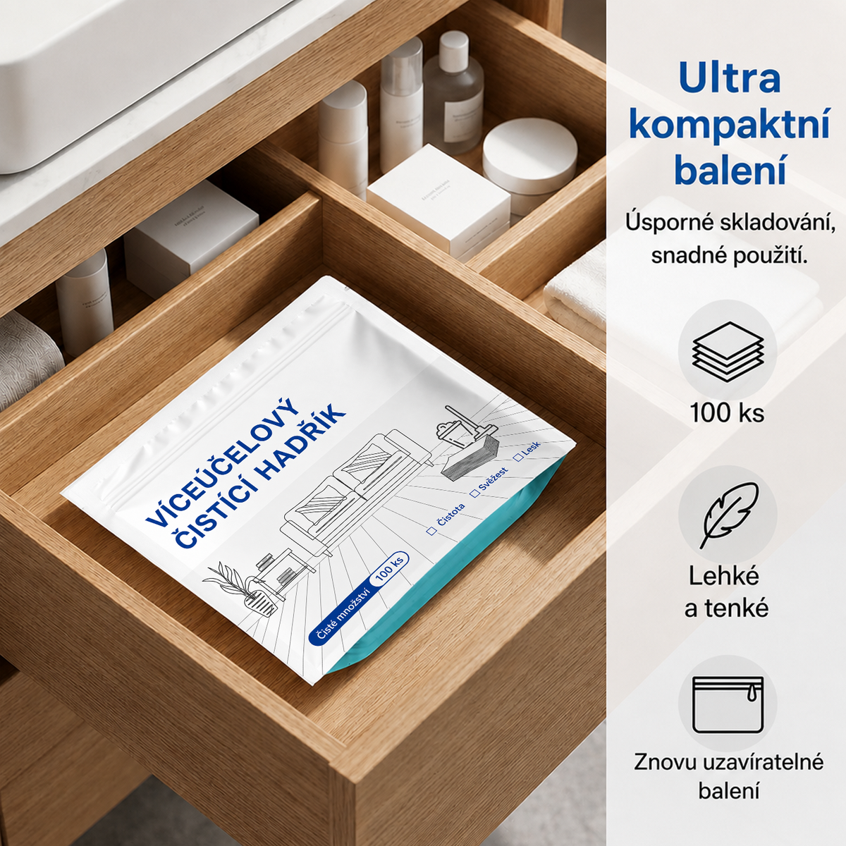 🧻Časově omezená sleva 52 %💧🧹Ve vodě rozpustné ubrousky na čištění podlah🏆