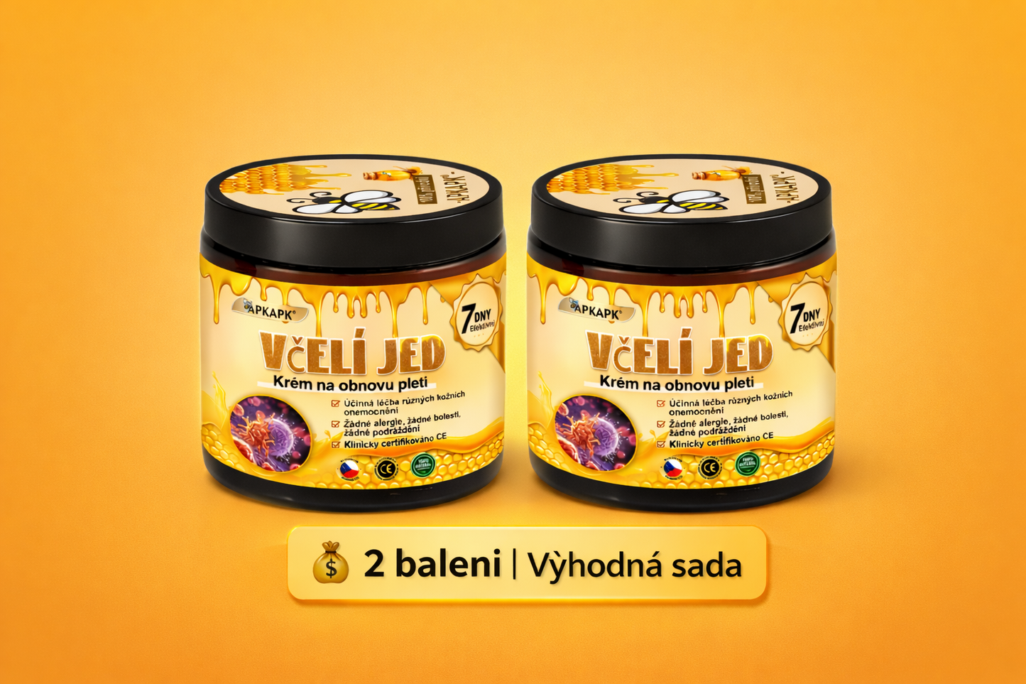 🐝𝖠𝖯𝖪𝖠𝖯𝖪® 🐝~💕Krém s včelím jedem na obnovu pokožky 🐝 pomáhá při řešení kožních problémů, jako jsou: vrásky, jizvy, pigmentové skvrny, strie, akné, lupénka, ekzém, kožní léze, podráždění, záněty a další kožní potíže